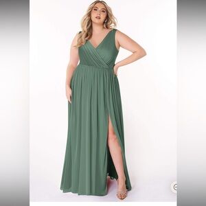 AZAZIE Tanicia Eucalyptus bridesmaids dress A22